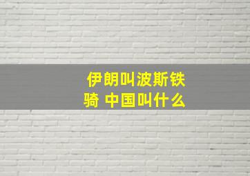 伊朗叫波斯铁骑 中国叫什么